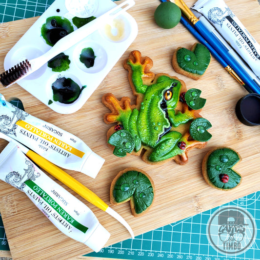 Green Tree Frog Cookie Coloring (Facebook Workshop)