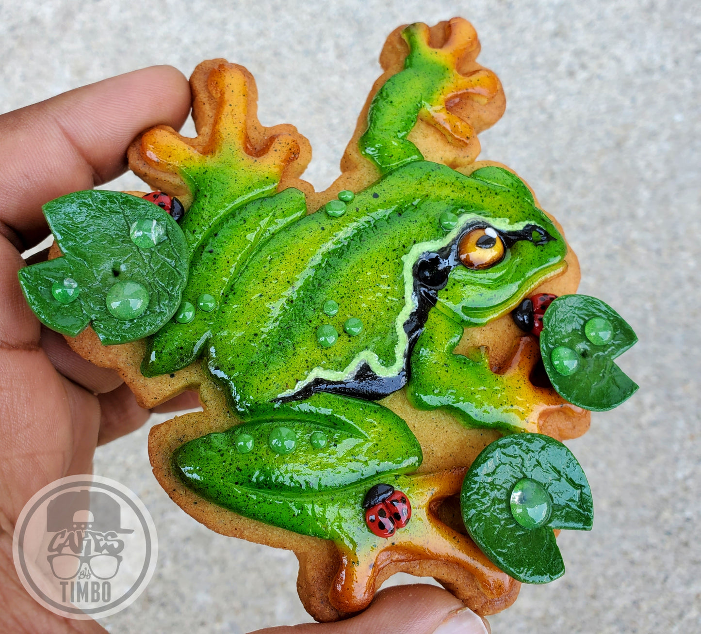 Green Tree Frog Cookie Coloring (Facebook Workshop)